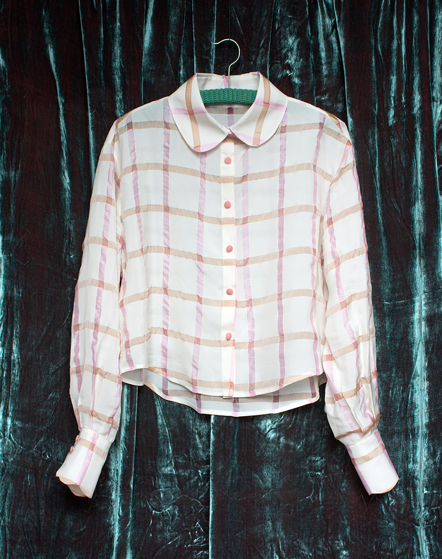 Chemise Picnic 🧺 Pink Plaid Silk