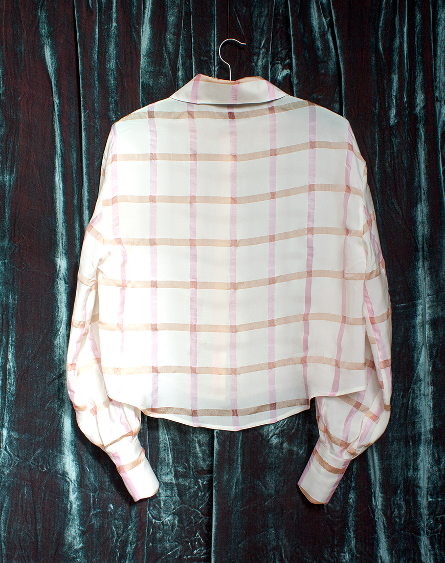 Chemise Picnic 🧺 Pink Plaid Silk