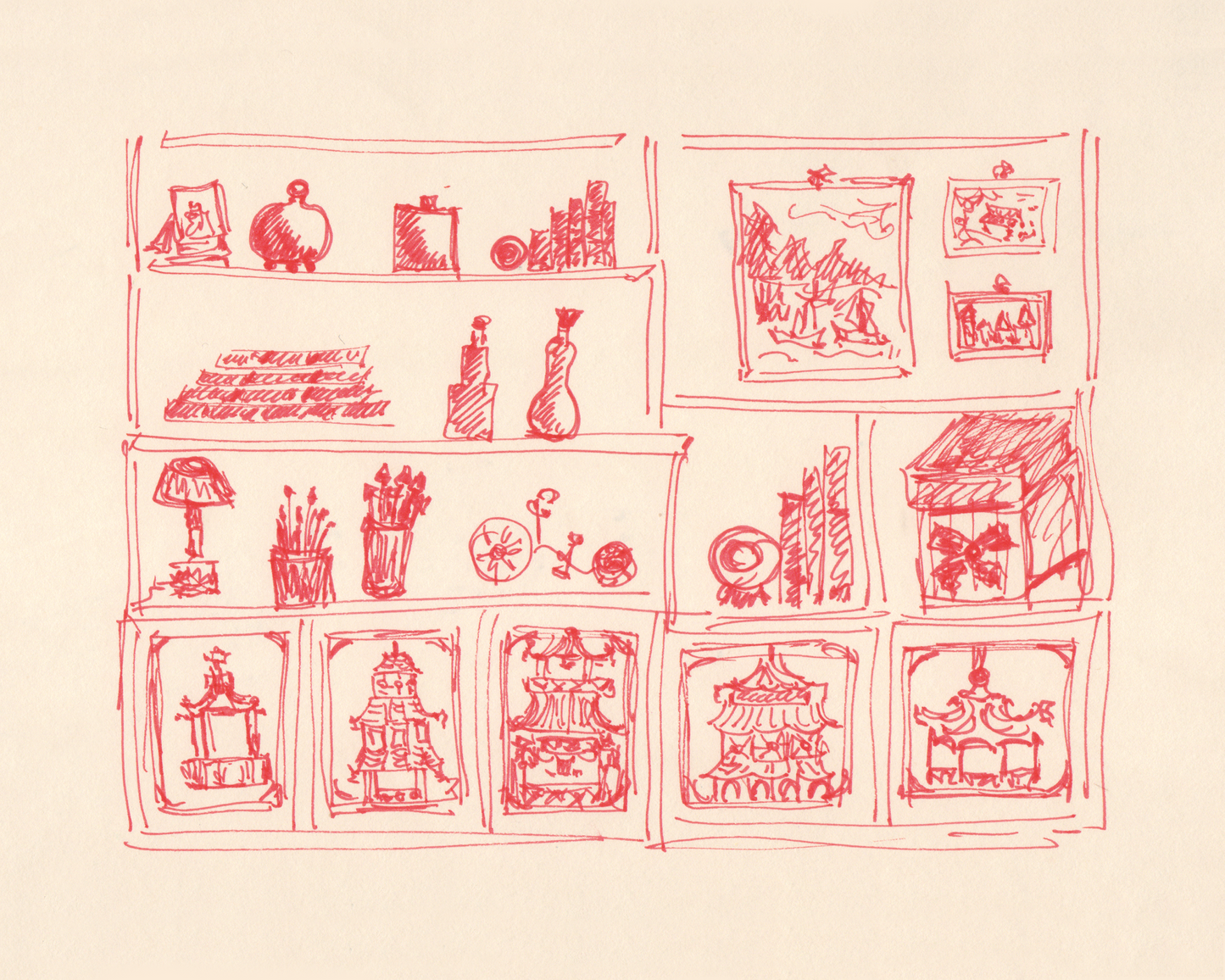 'L'étagère' Illustration