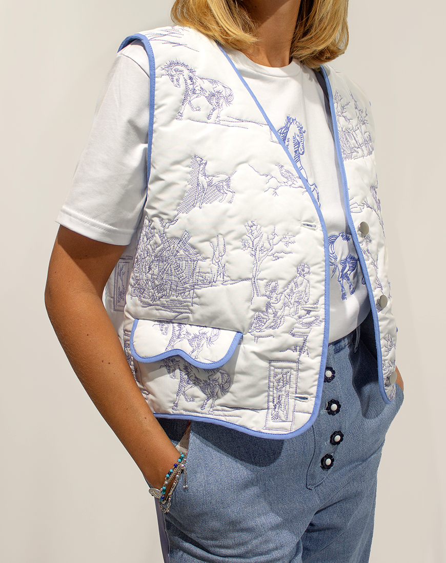 Gilet à Feuilles