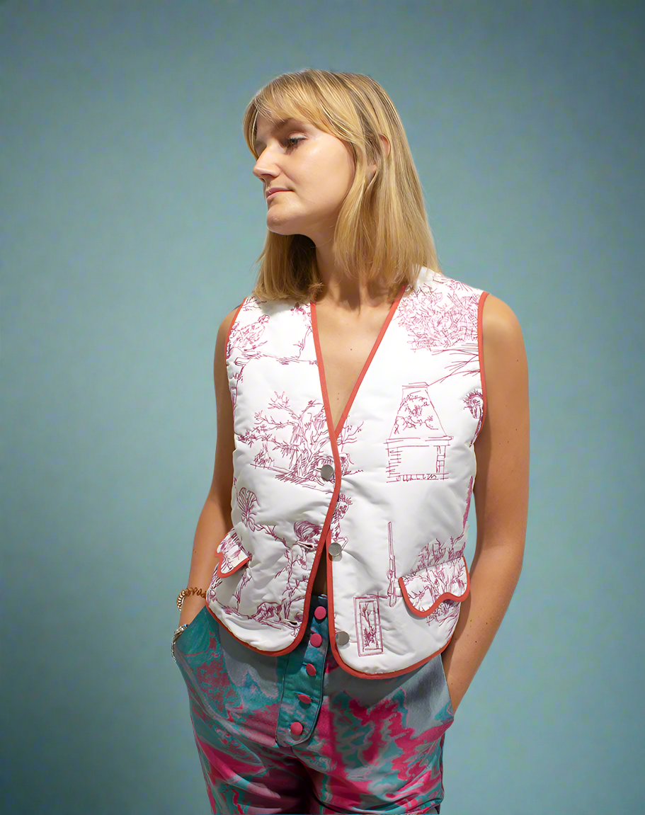 Gilet à Feuilles