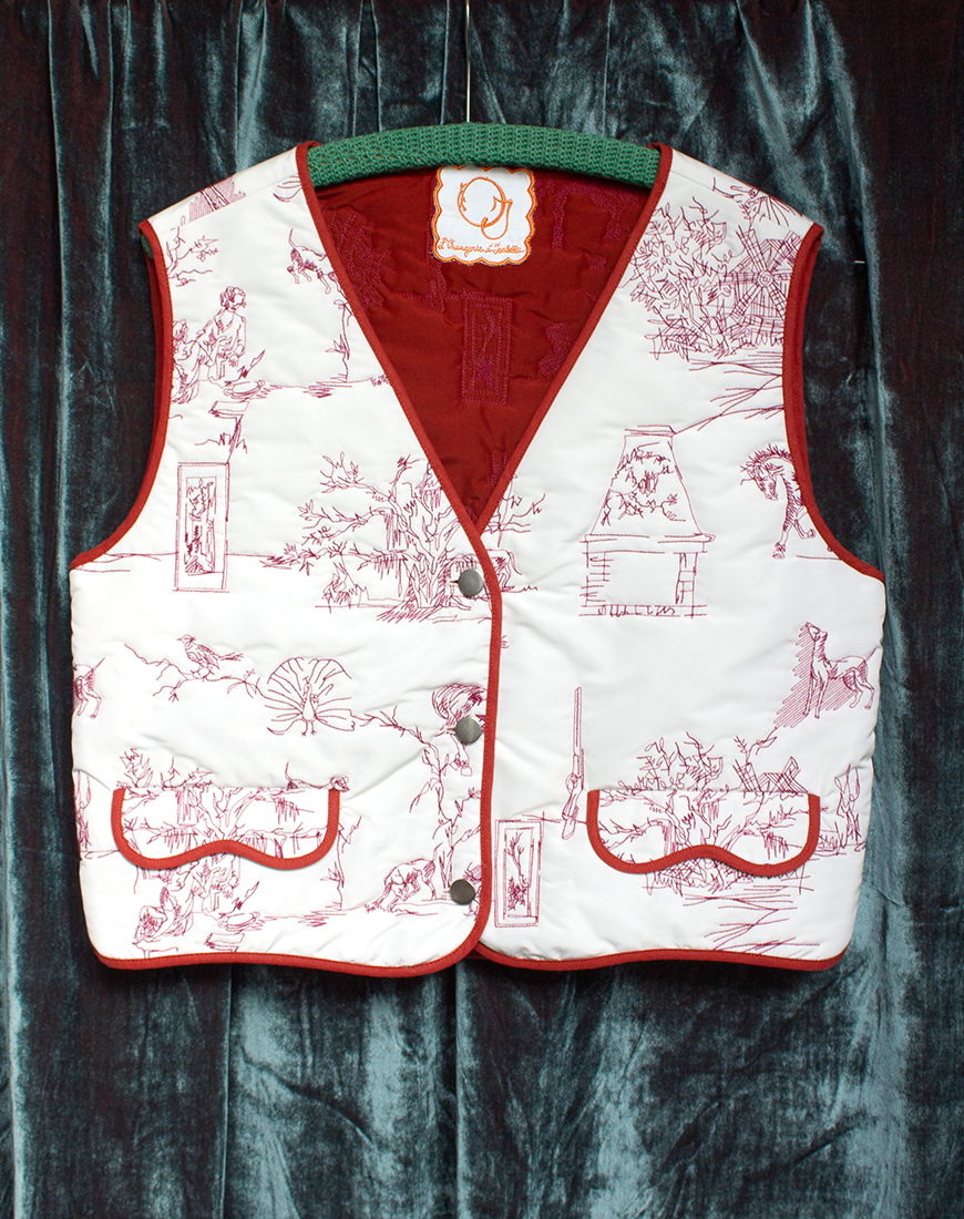 Gilet à Feuilles 🍂 Fuchsia