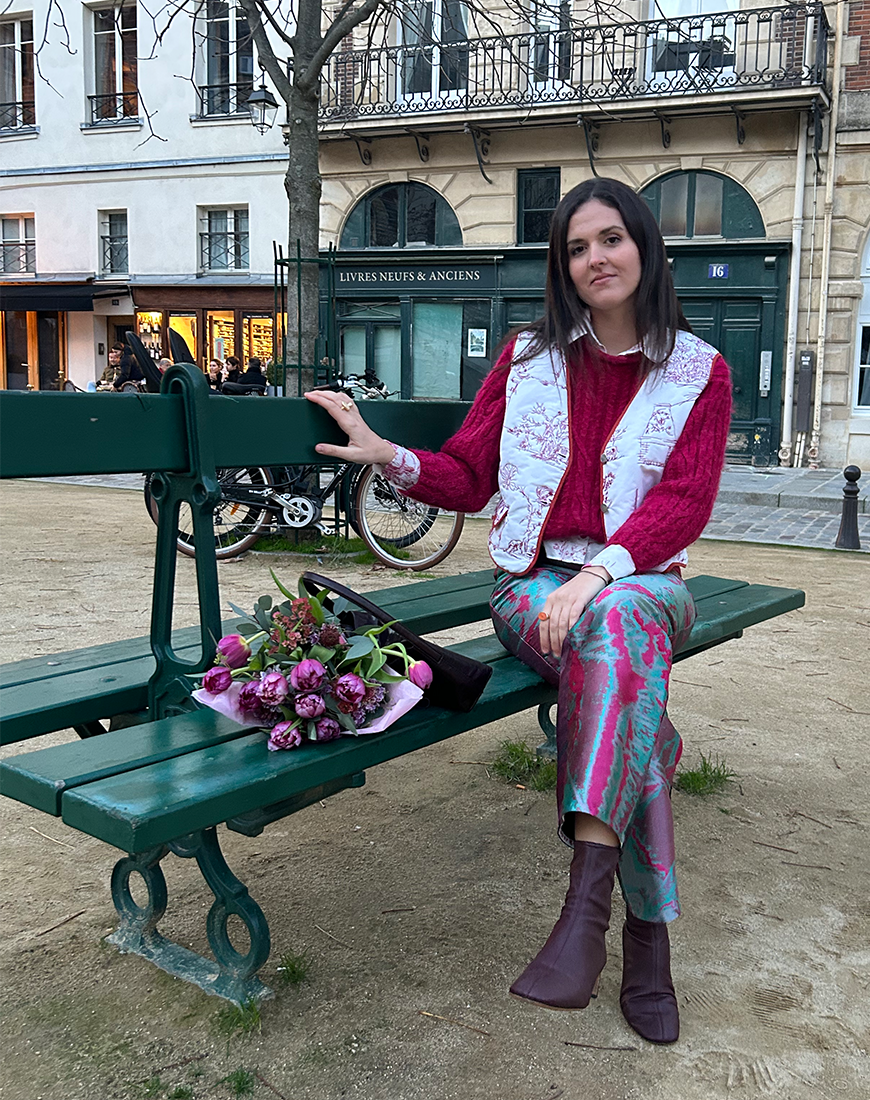 Gilet à Feuilles 🍂 Fuchsia