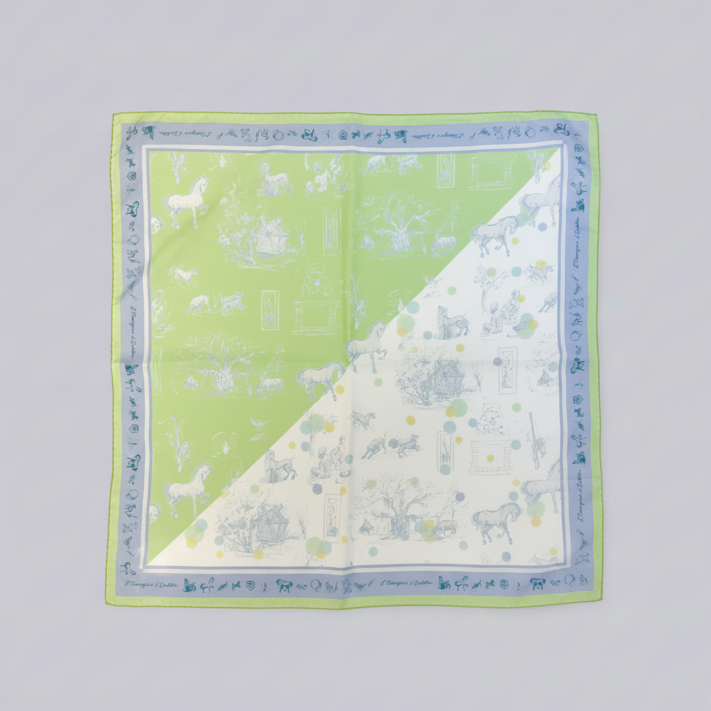 Loulou bandana - Green cotton