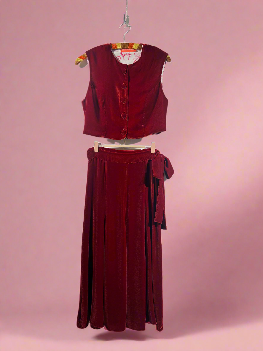 Velvet Set skirt + vest