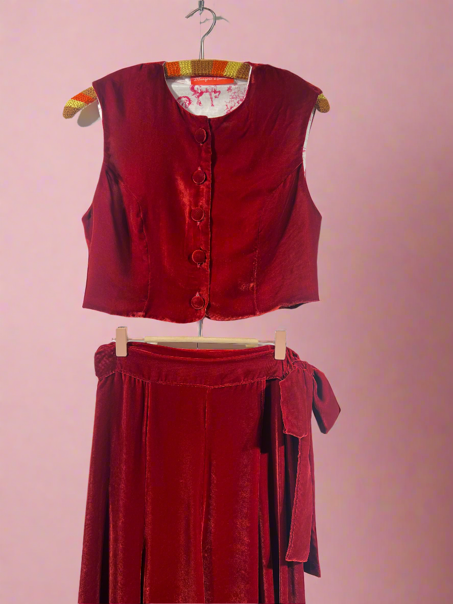 Velvet Set skirt + vest
