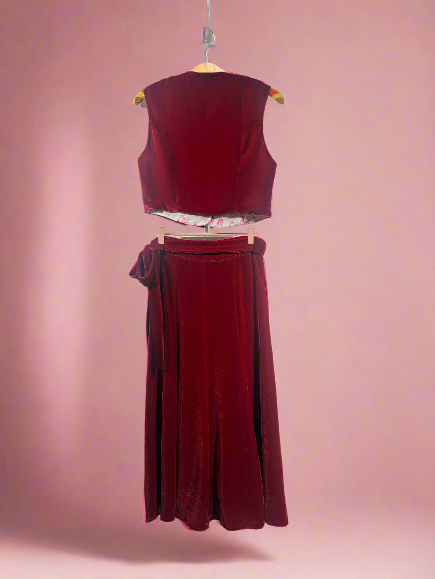 Velvet Set skirt + vest