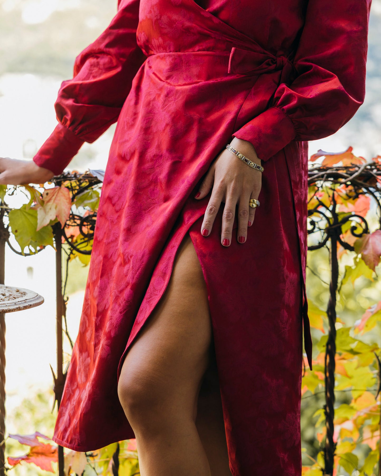 Mimosa dress cherry jacquard