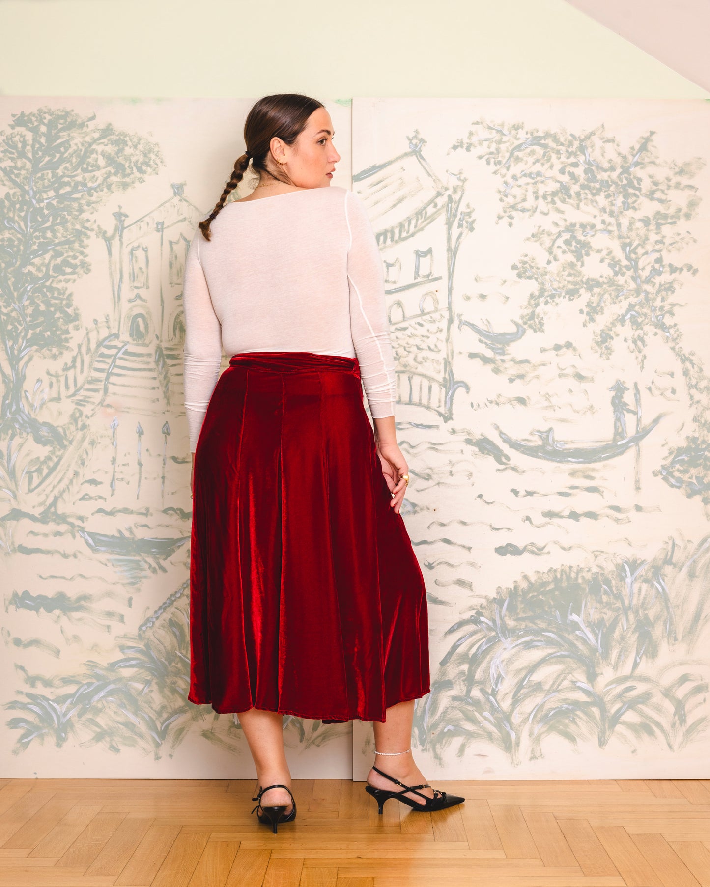 Cassis Skirt - velvet