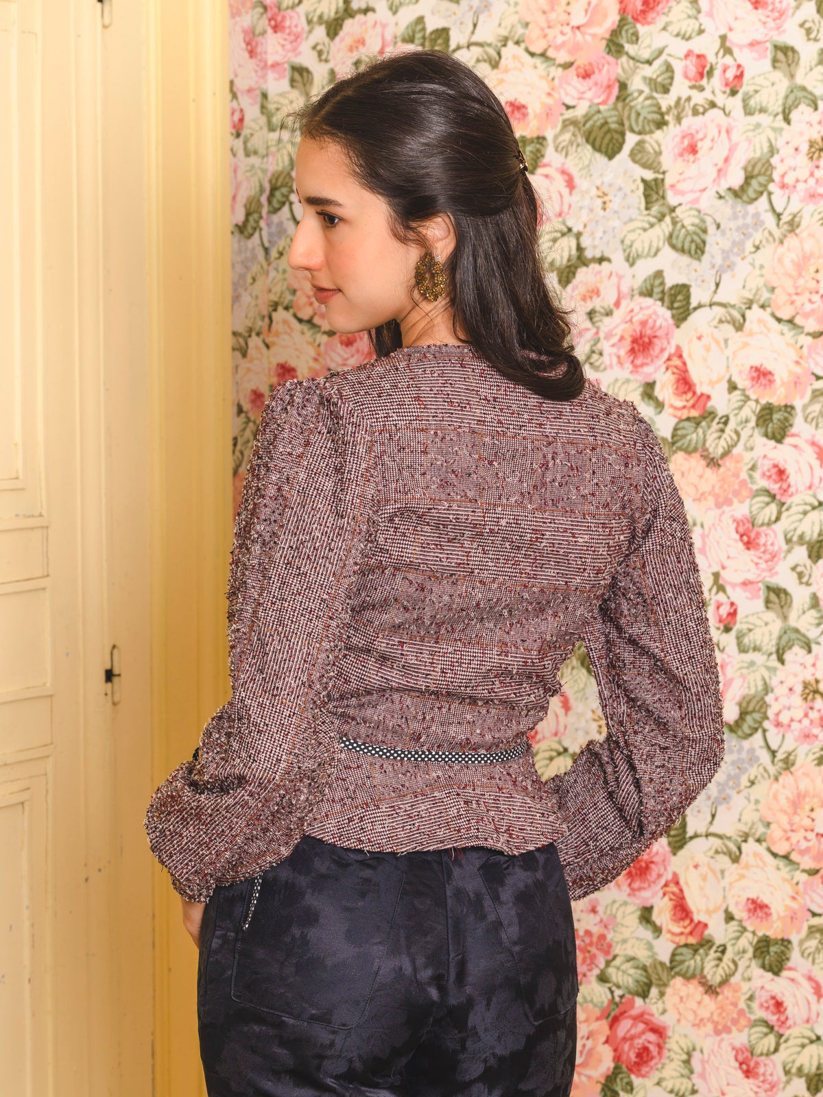 Ballet Top long sleeves - Needle Punched Tartan Wool