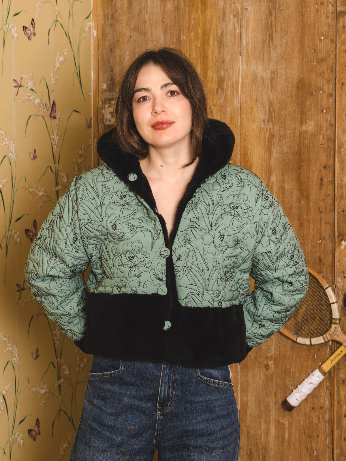 Reversible fur jacket