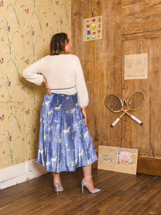 Cassis Skirt - Velvet Toile de Jouy