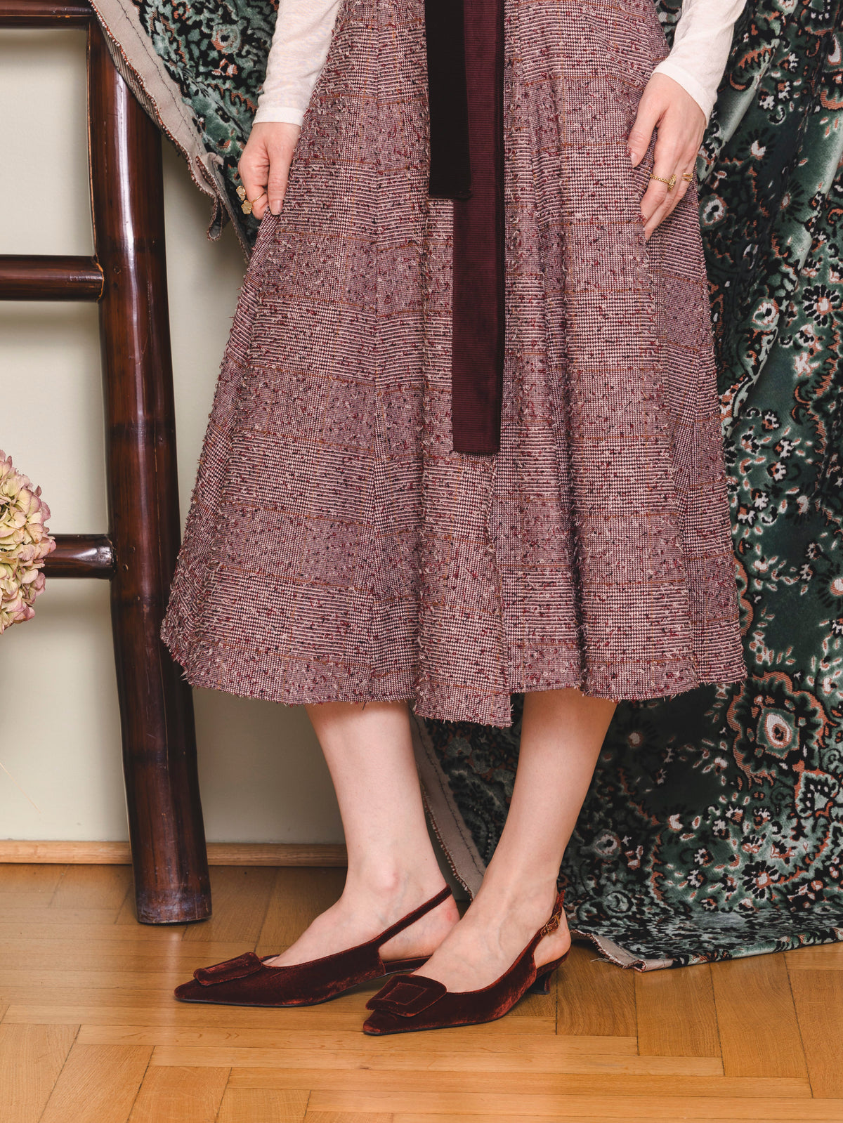 Cassis Skirt - Needle Punched Tartan Wool