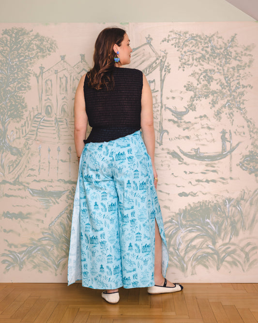 Yoyo Pants - turquoise voyage cotton