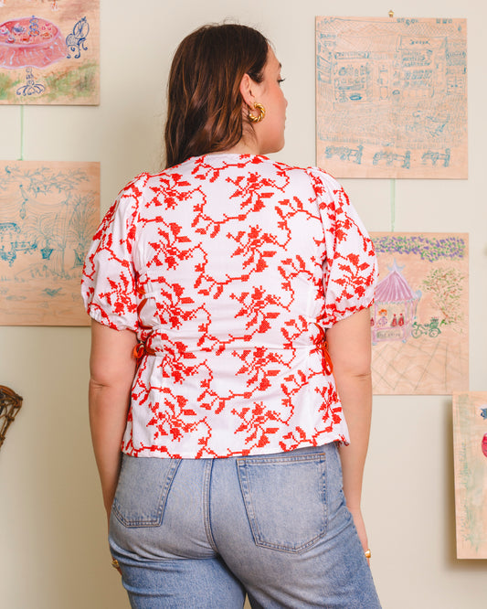 Bloom & Laced blouse - orange