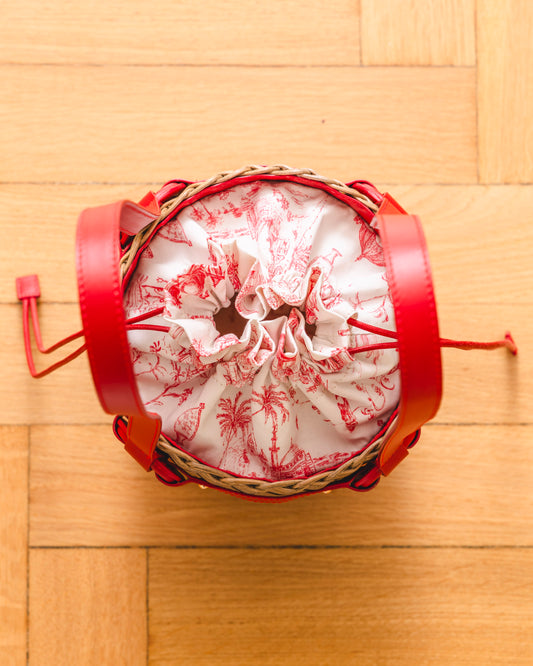 Berry picking bag - red