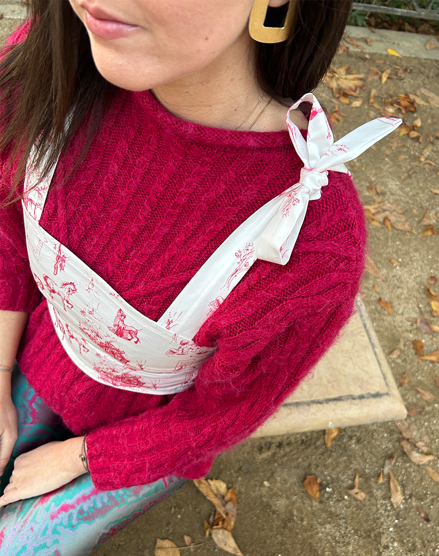 Sweet&Laced Top โ๏ธ๐ Toile de Jouy Fuchsia