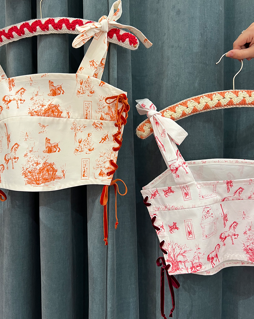 Sweet&Laced Top ❄️💗 Toile de Jouy Orange