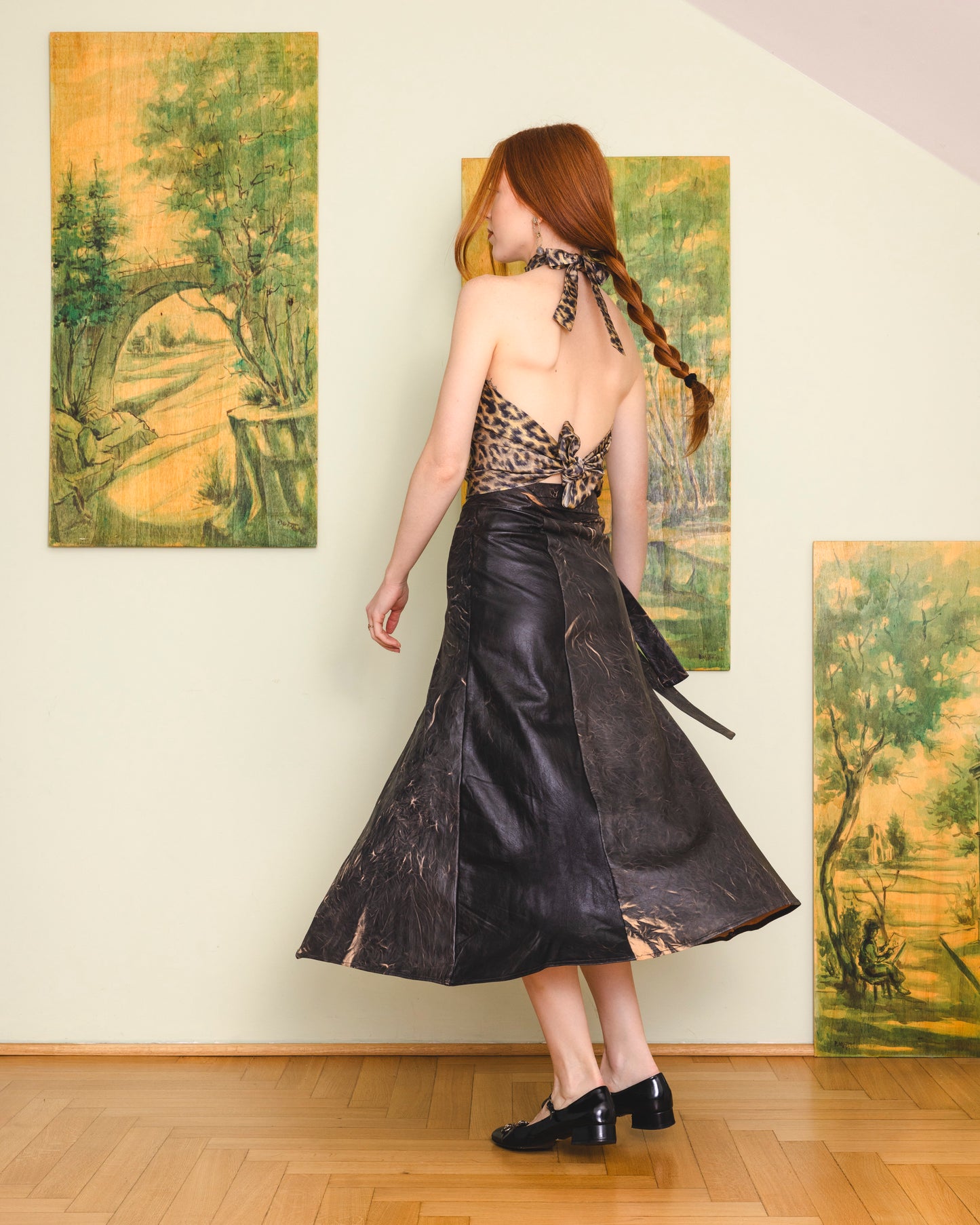 Cassis Skirt Leather