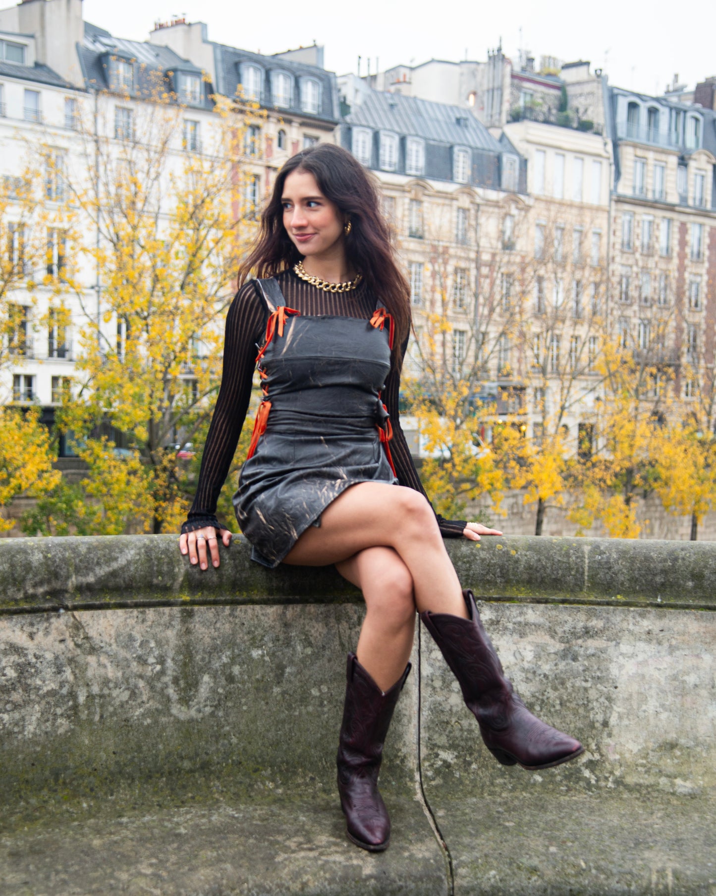 Amaretto Skirt - Leather