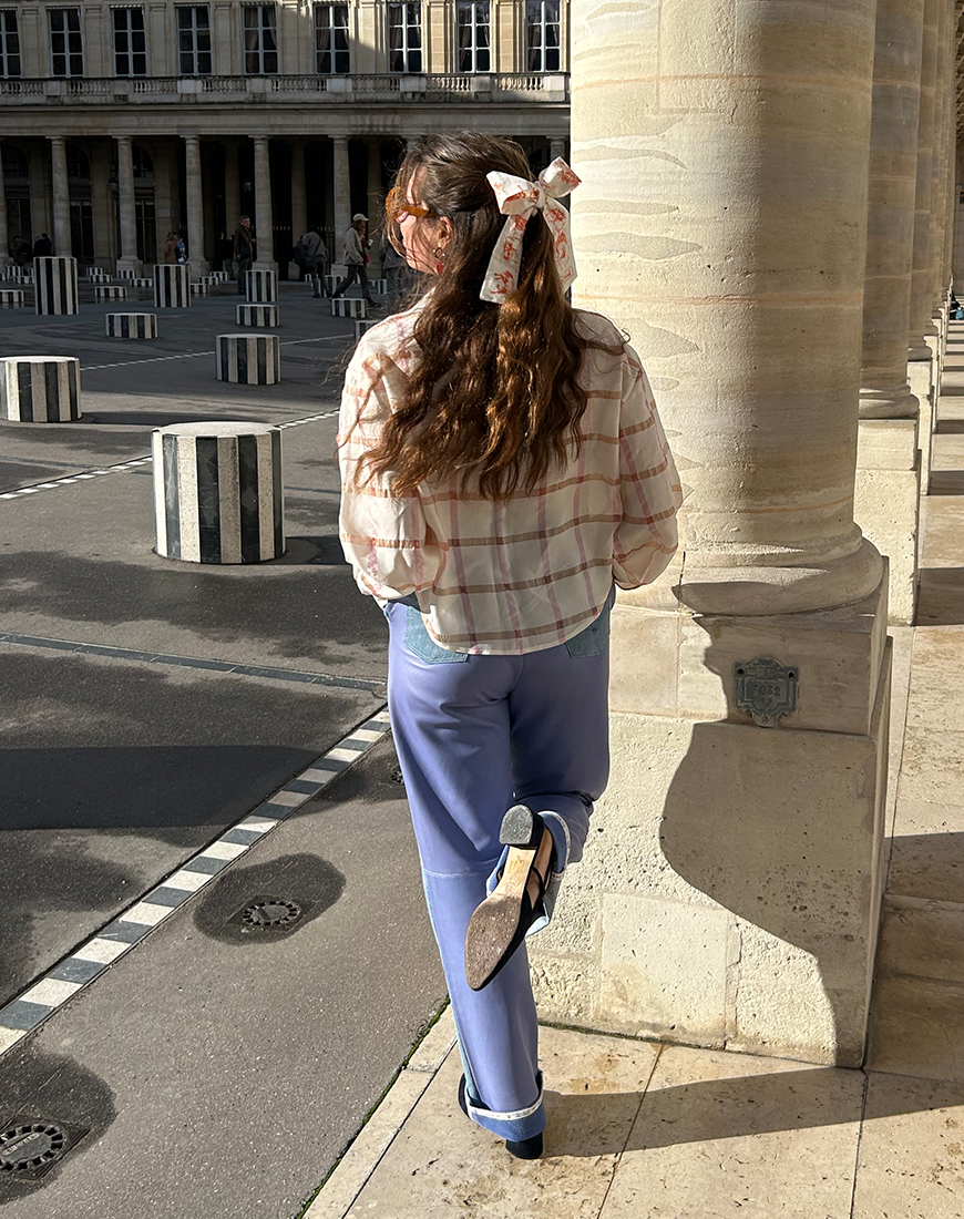 Chemise Picnic 🧺 Pink Plaid Silk