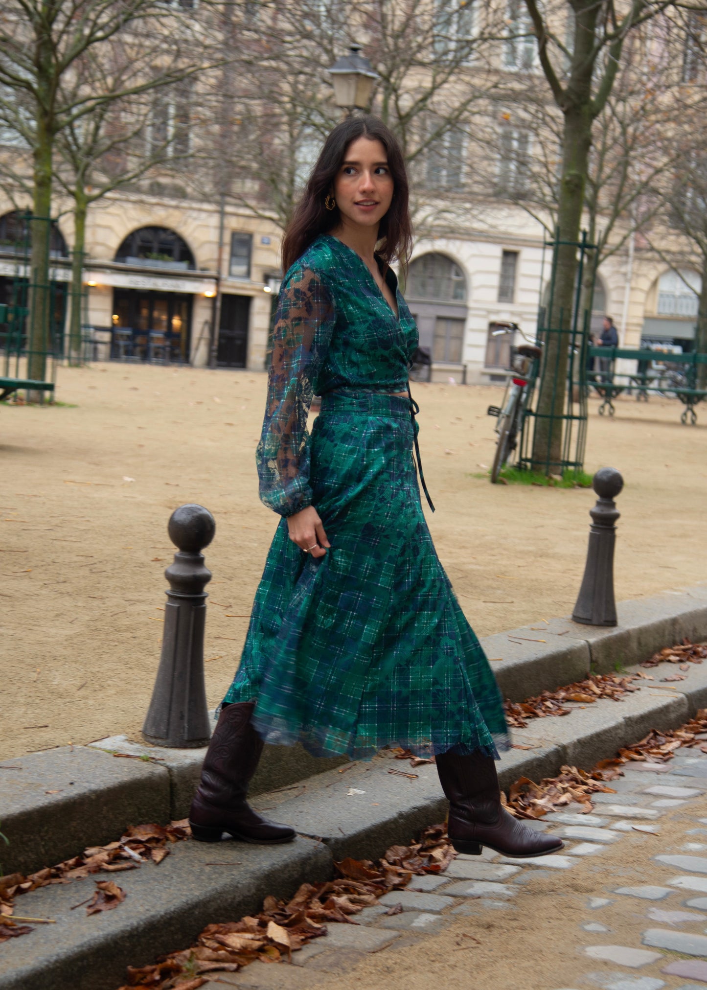 Cassis Skirt - Tartan Lace Blue