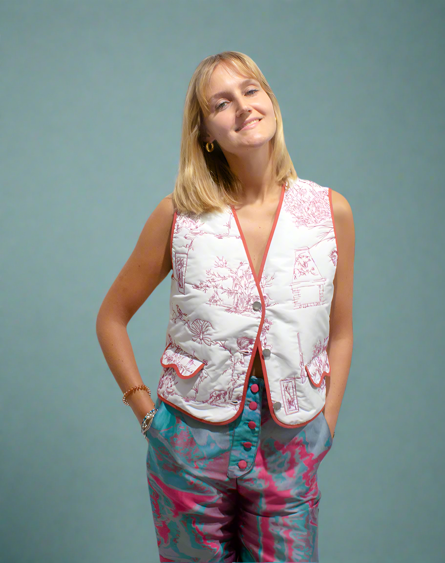 Gilet à Feuilles