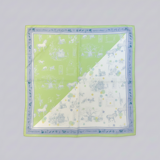 Loulou bandana - Green cotton