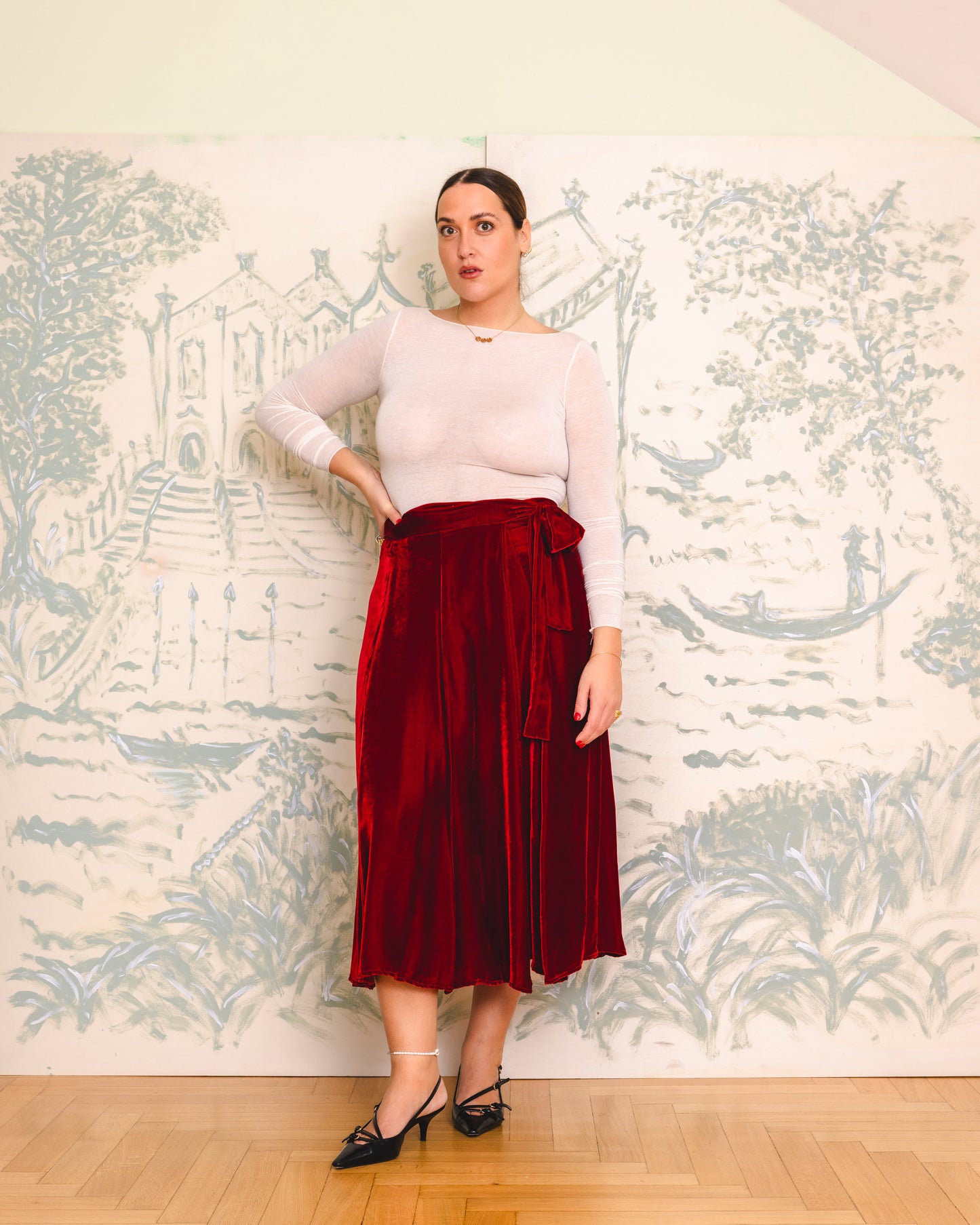 Cassis Skirt - velvet