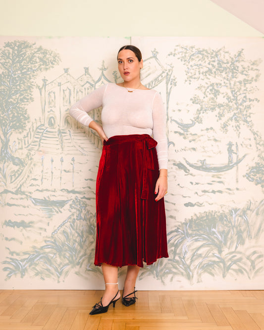 Cassis Skirt - velvet