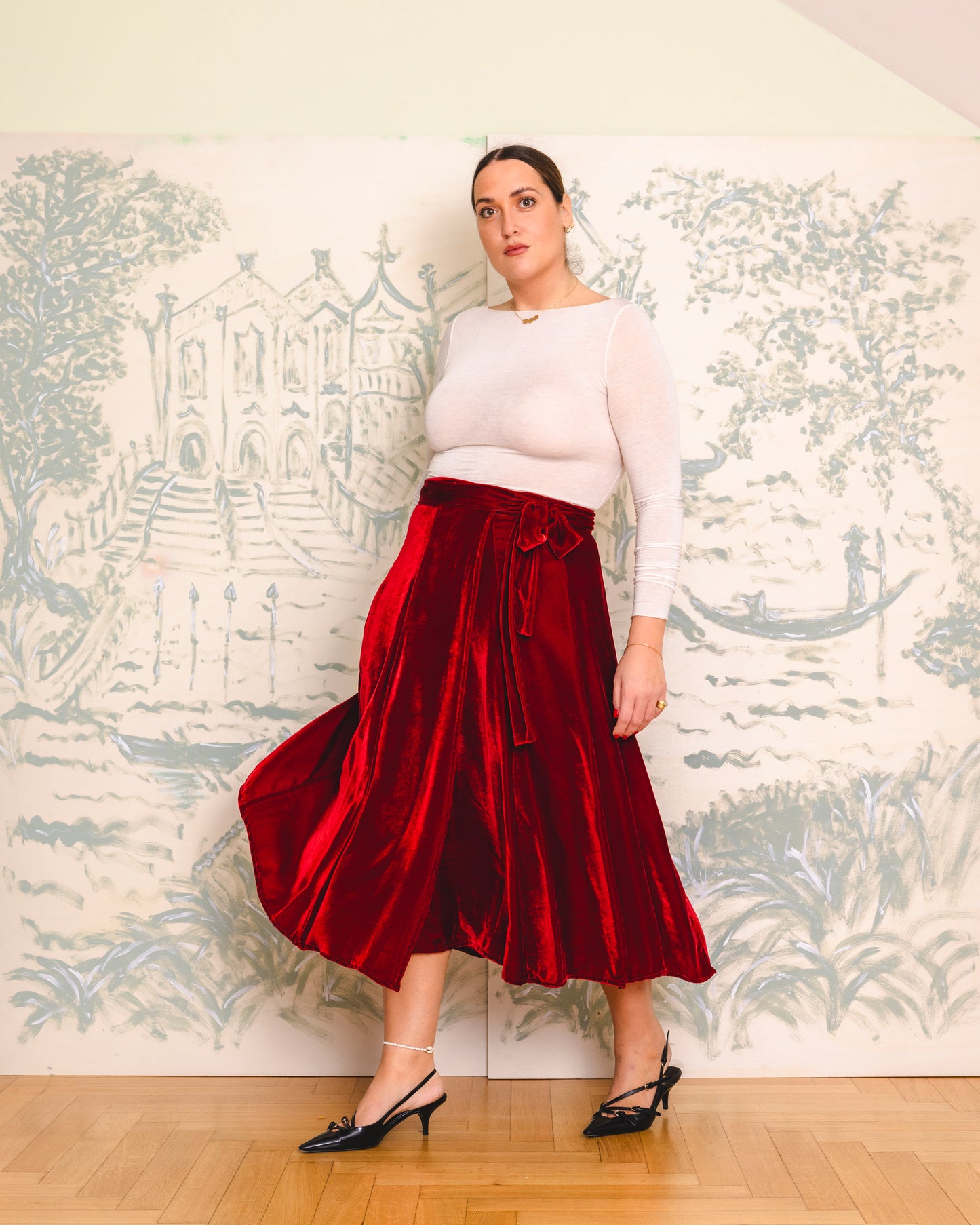 Cassis Skirt - velvet