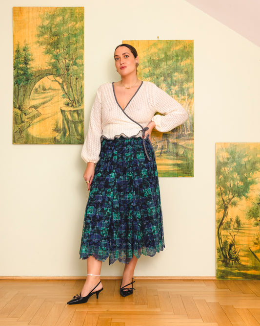 Cassis Skirt - Tartan Lace Blue