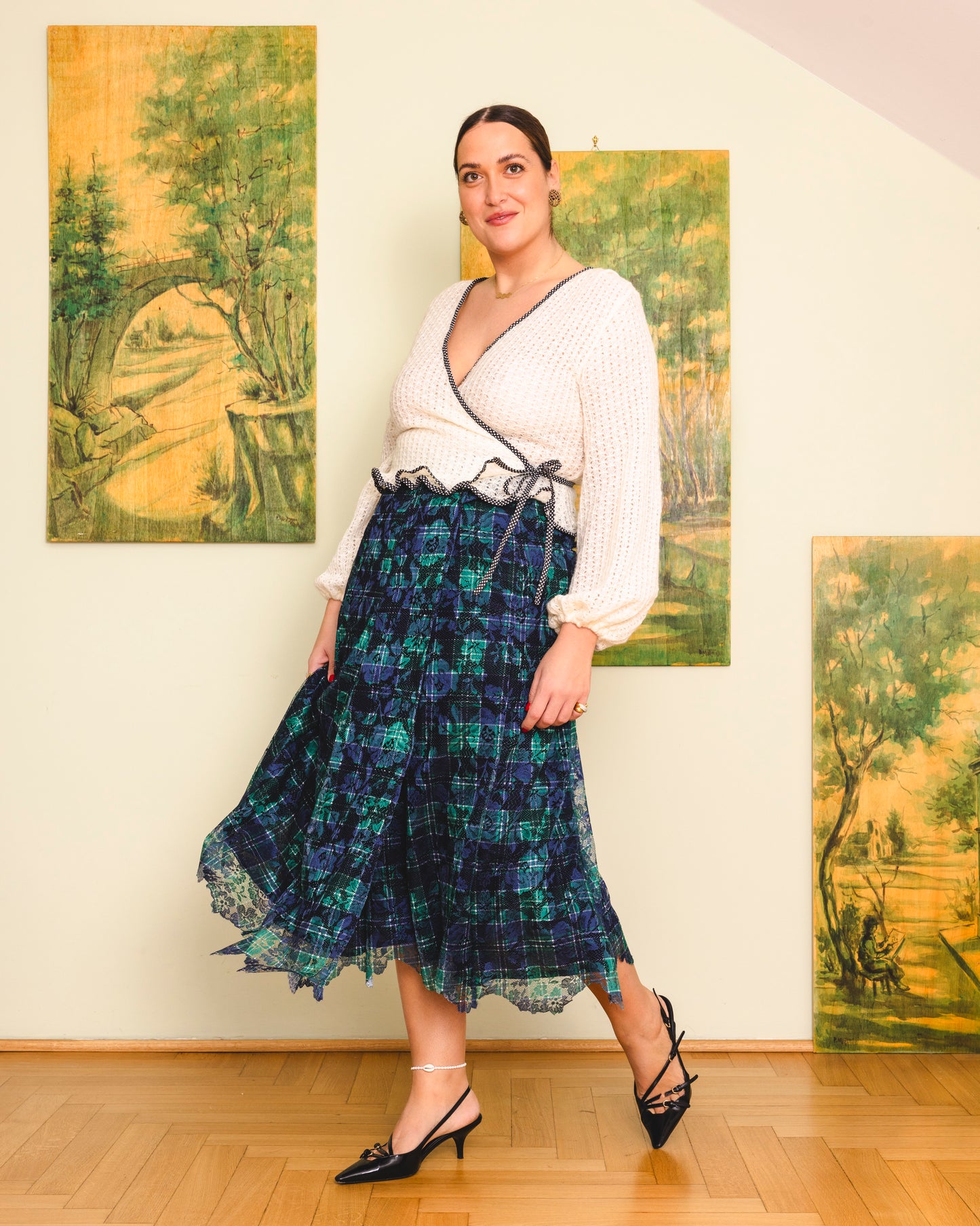 Cassis Skirt - Tartan Lace Blue