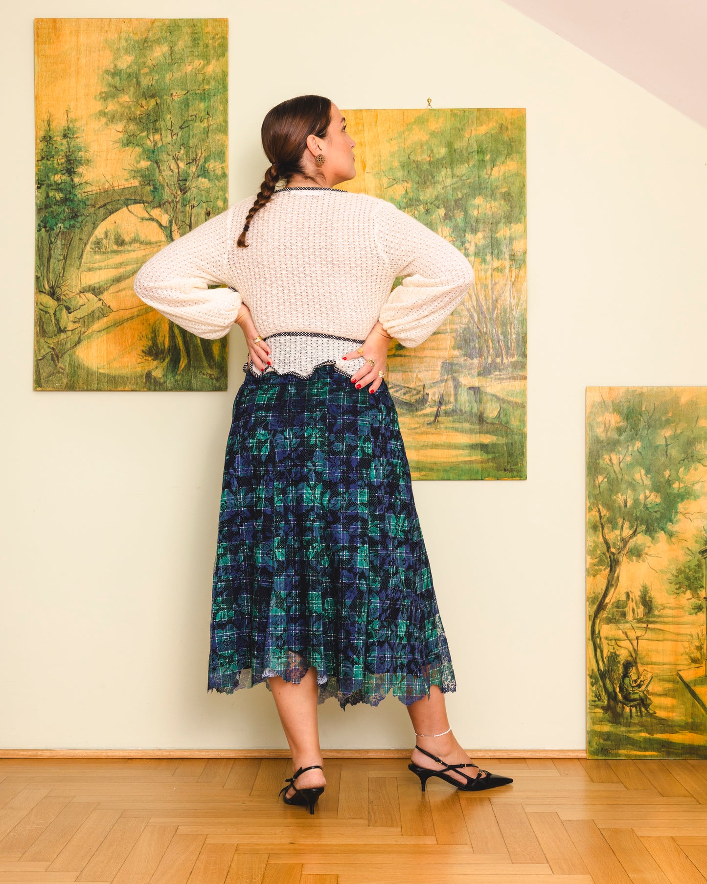 Cassis Skirt - Tartan Lace Blue