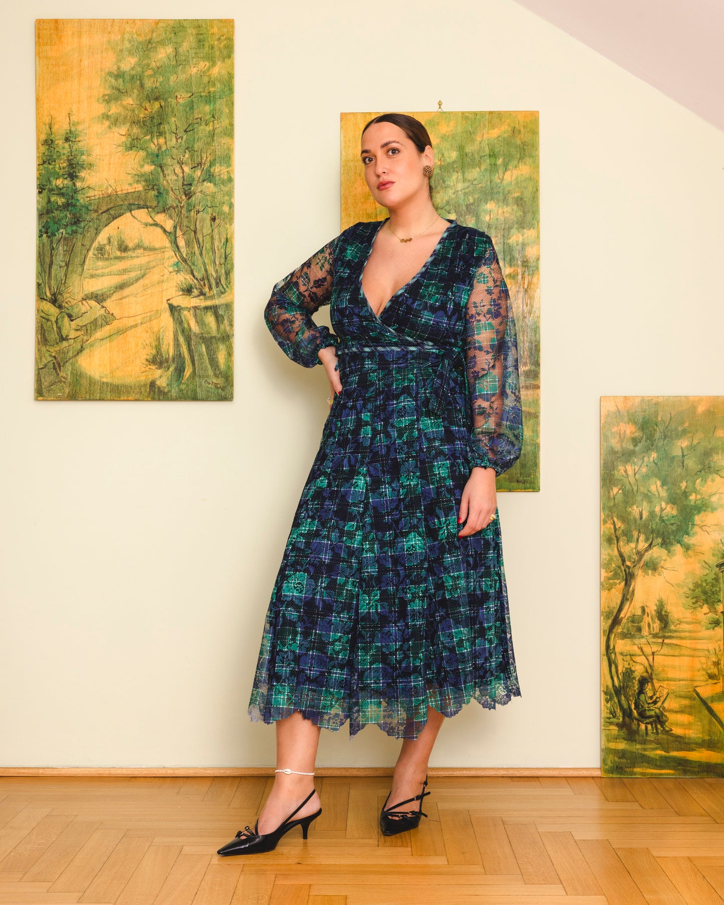 Tartan Green Set Blue