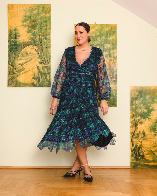 Tartan Green Set Blue