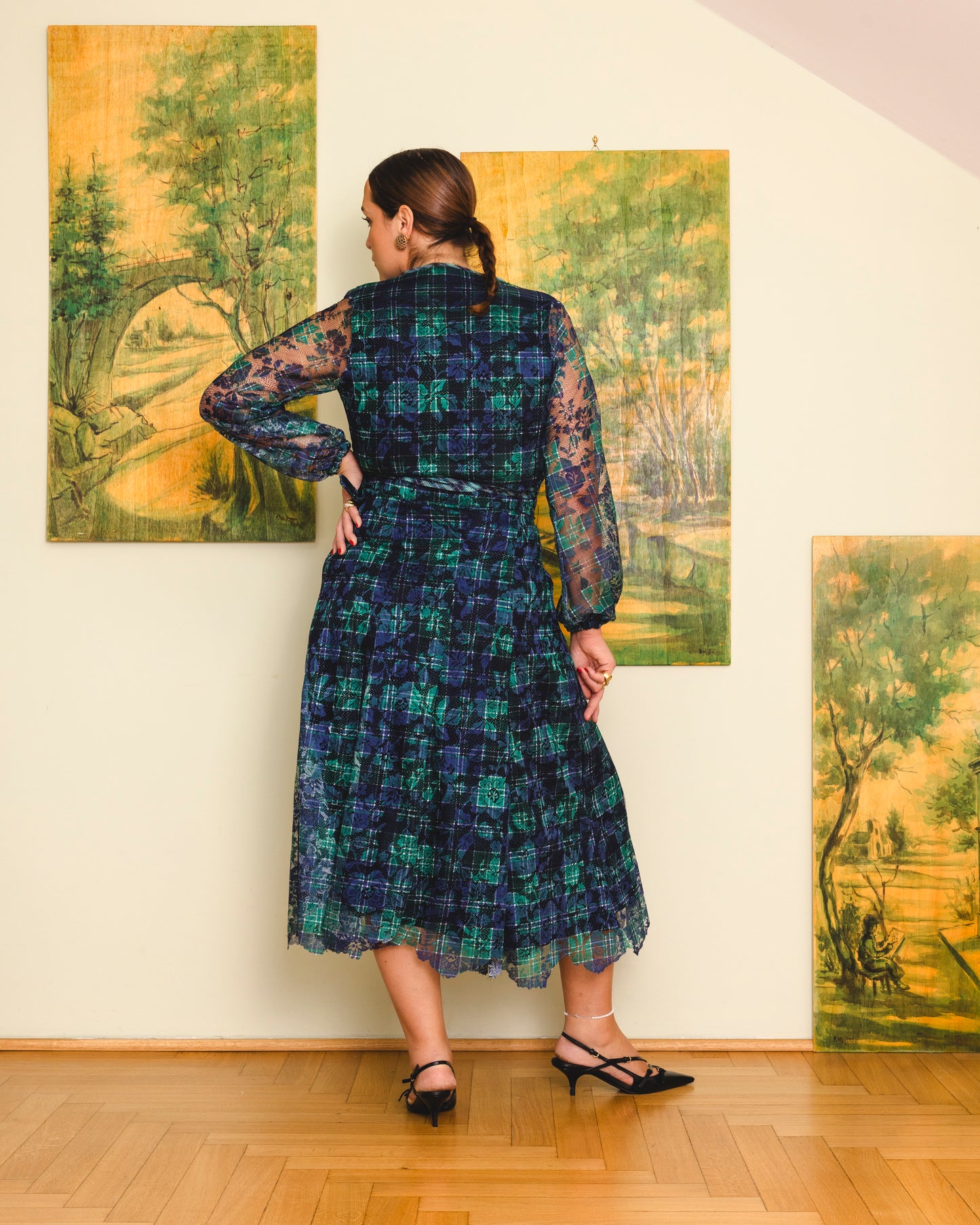 Tartan Green Set Blue