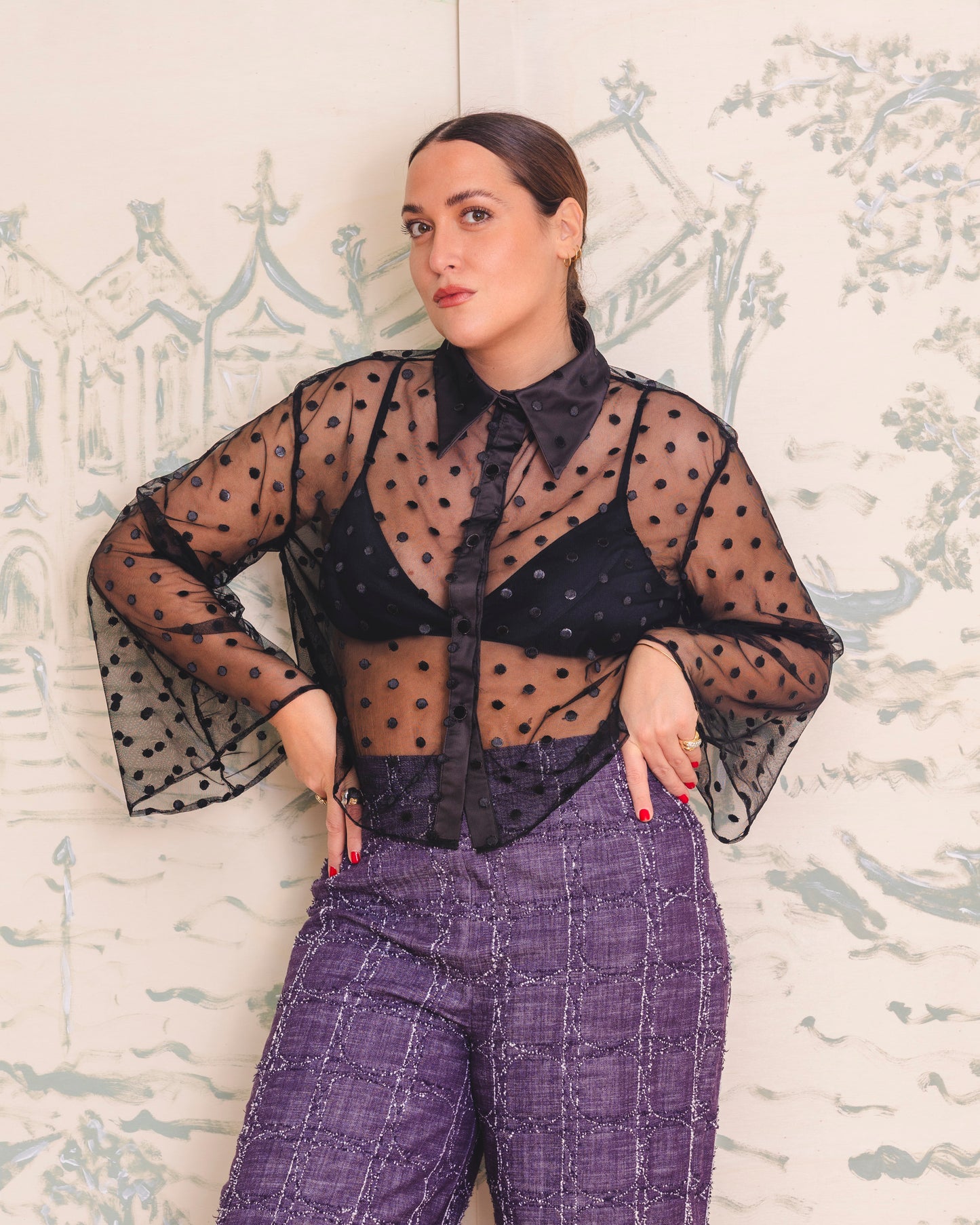 Cocktail Shirt polka dots