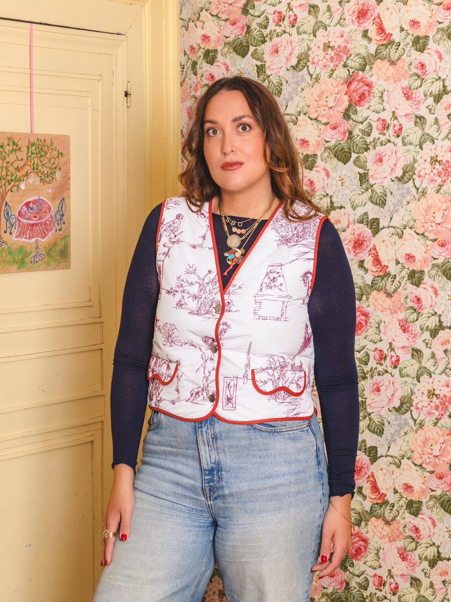 Gilet à Feuilles