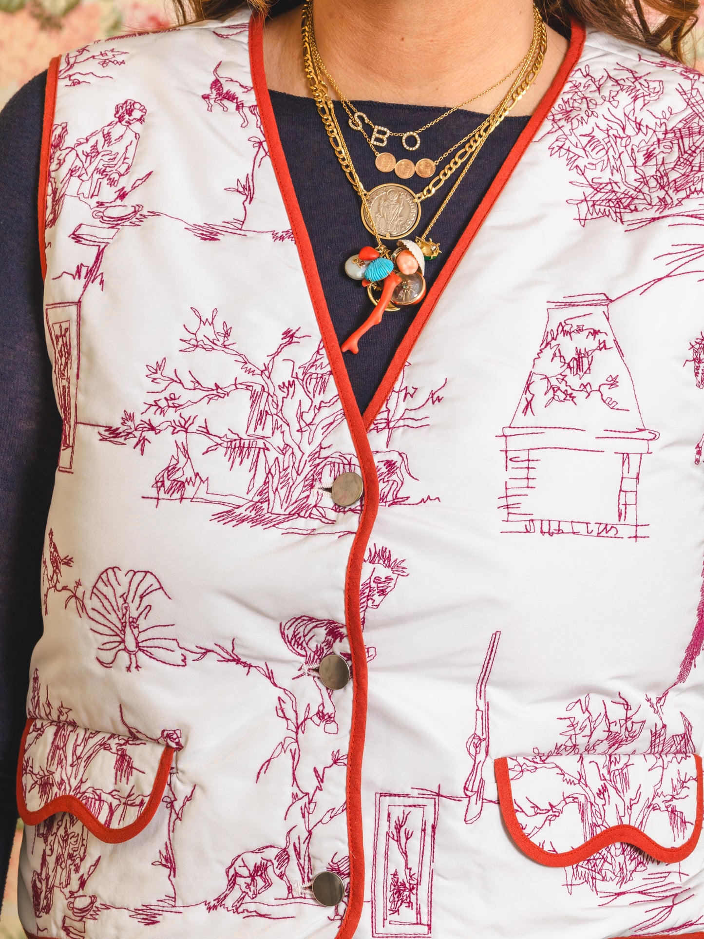 Gilet à Feuilles