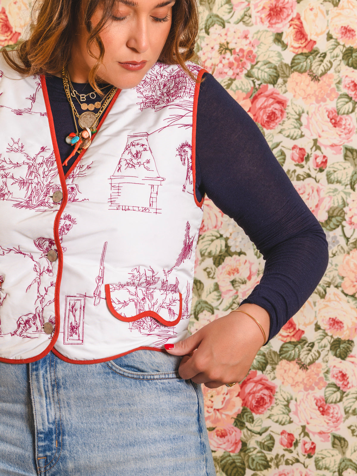Gilet à Feuilles