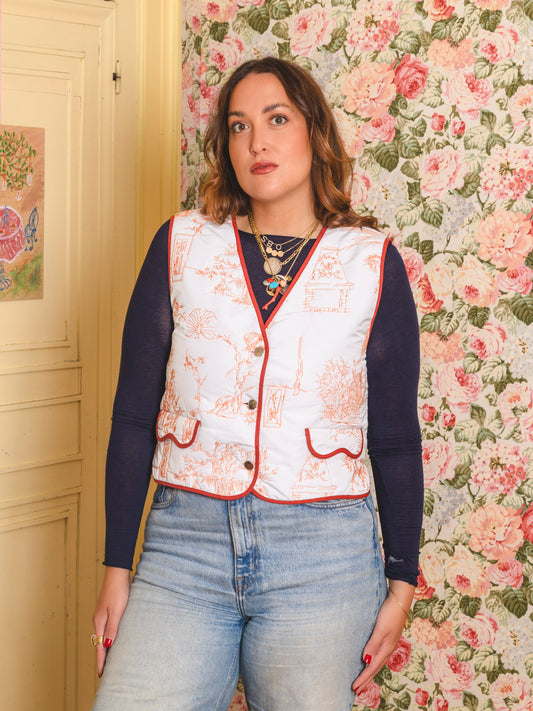 Gilet à Feuilles