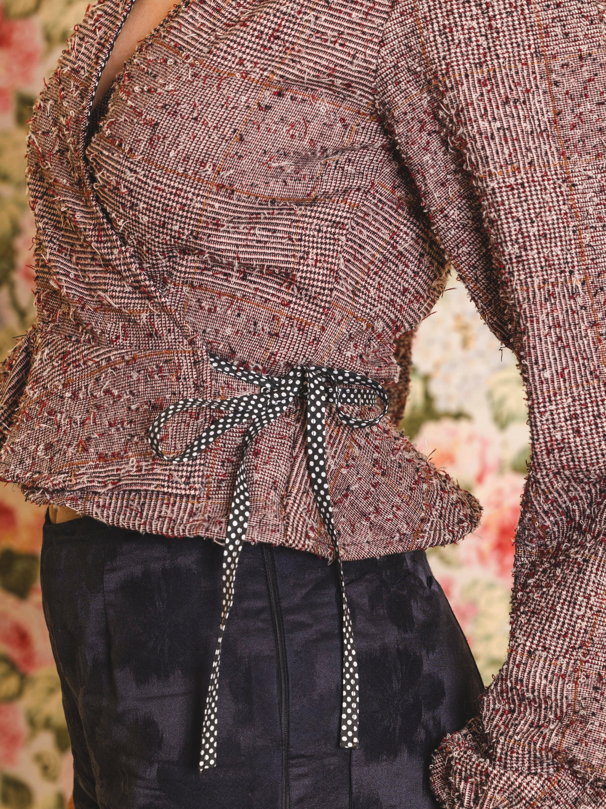 Ballet Top long sleeves - Needle Punched Tartan Wool