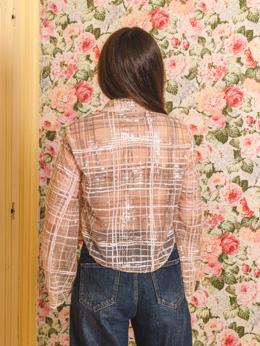 Cocktail Shirt - Sequin Tartan