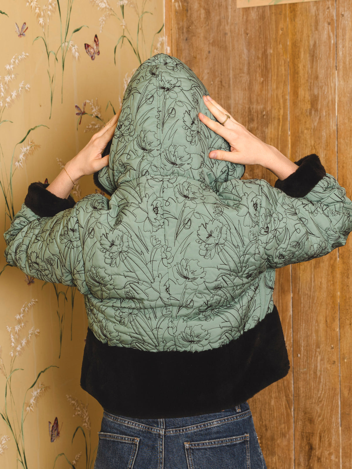 Reversible fur jacket
