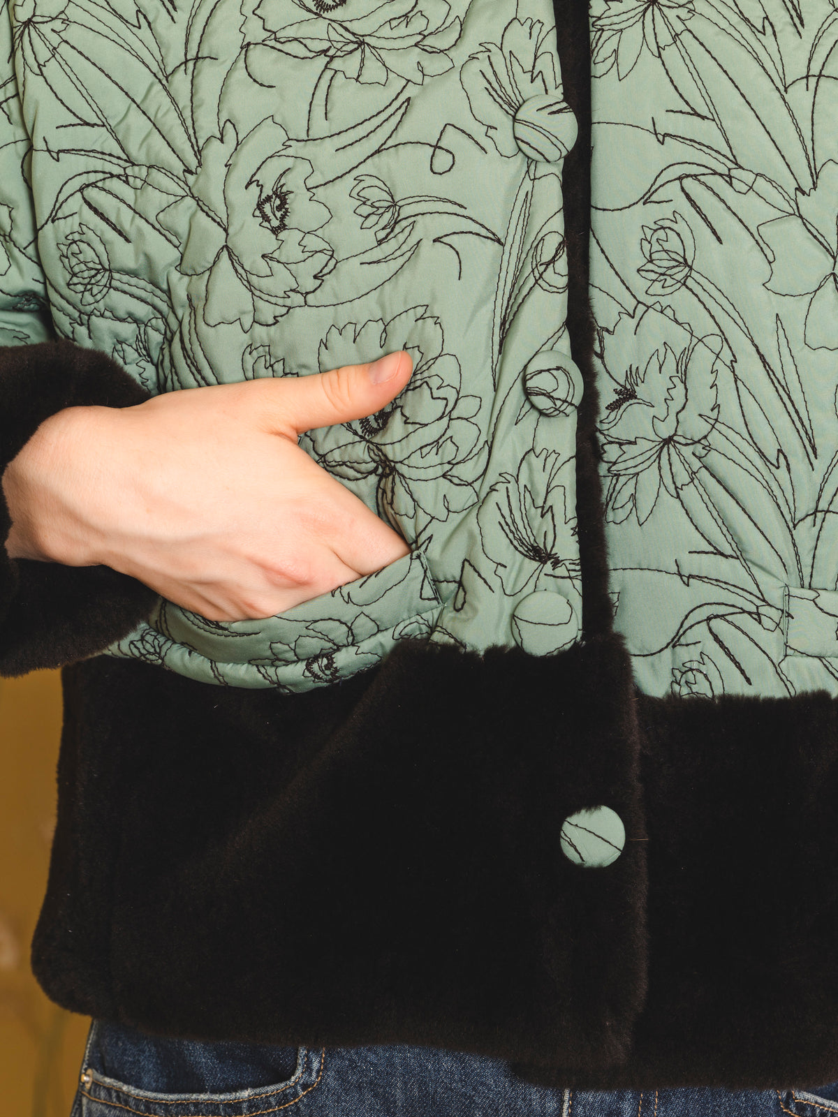 Reversible fur jacket