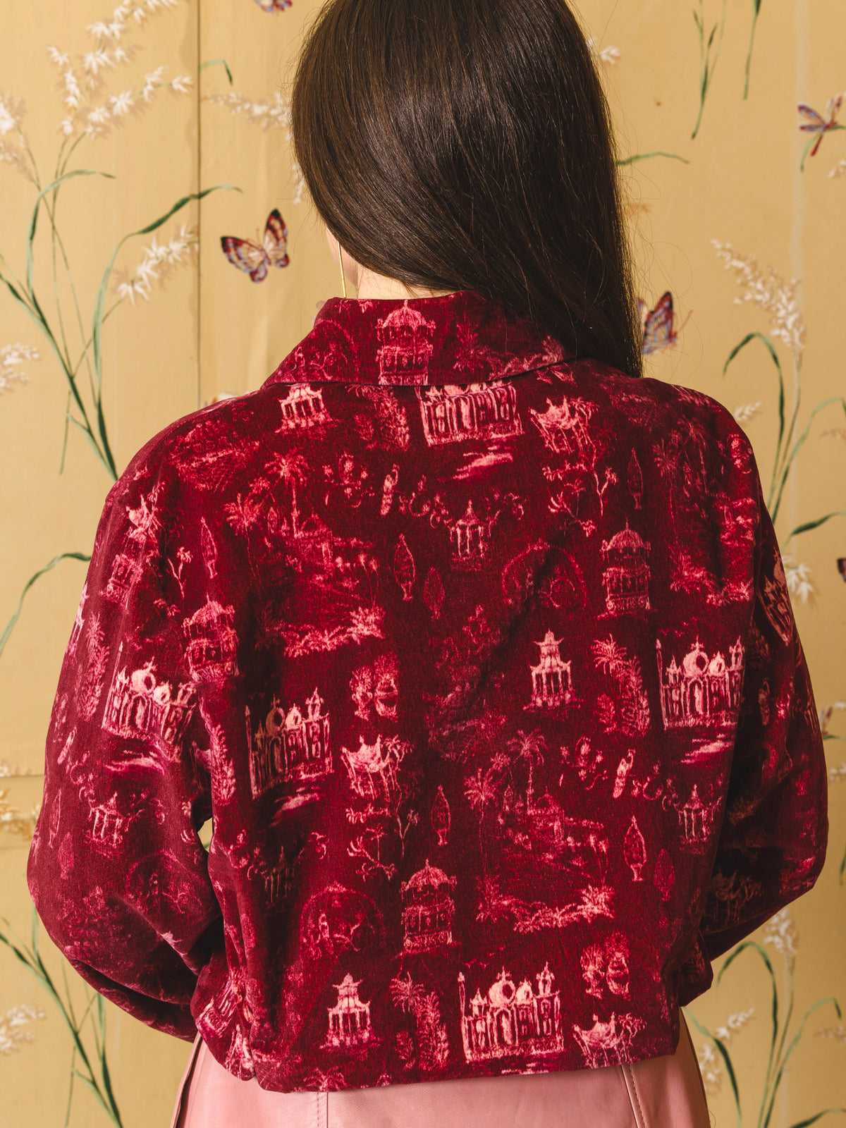 Petal jacket - Printed Velvet