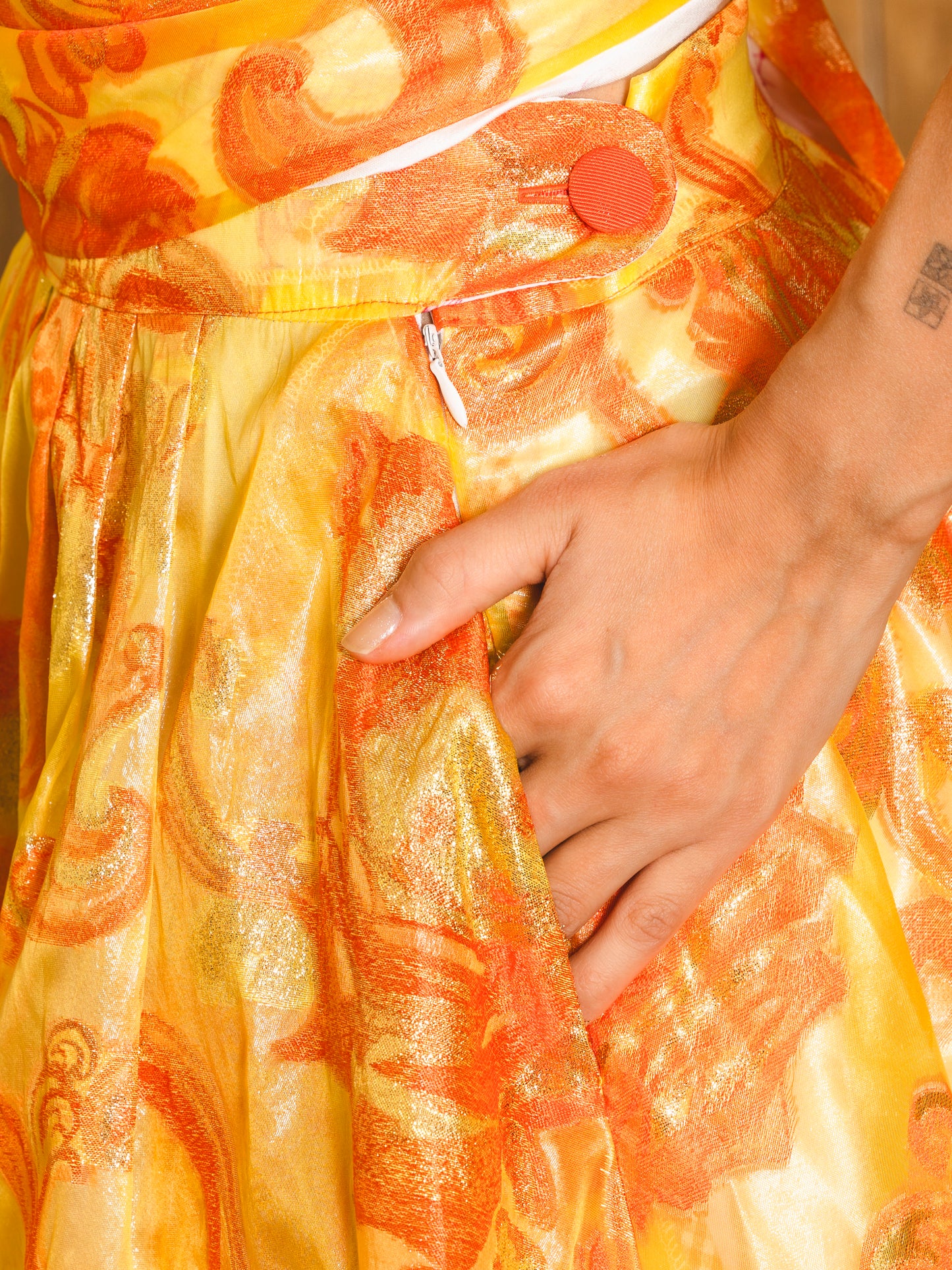 Allegra skirt - Orange flowers