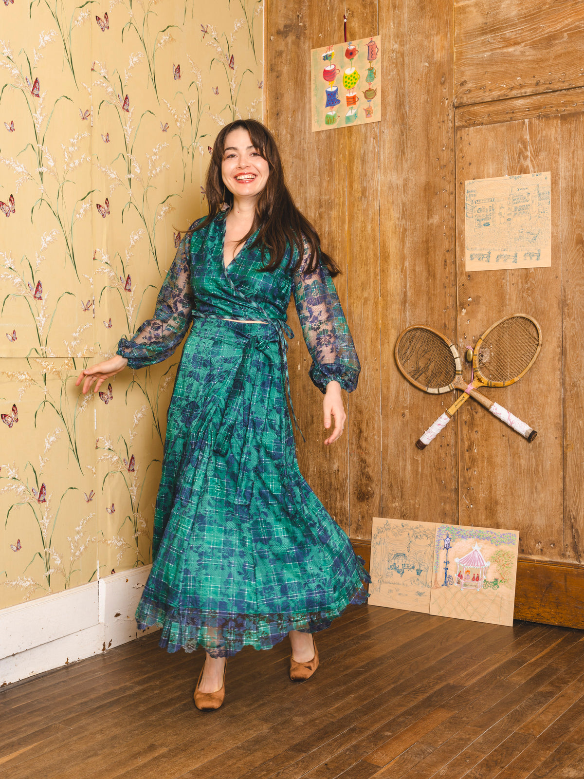 Cassis skirt - Tartan green