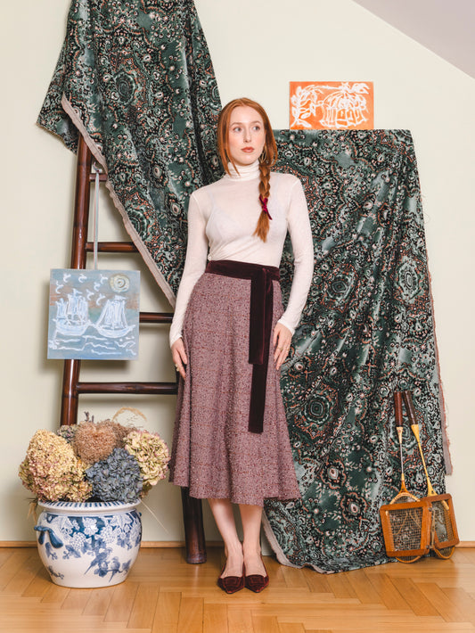 Cassis Skirt - Needle Punched Tartan Wool